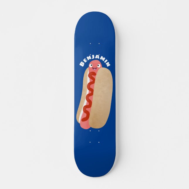 Niedlicher Witzhund Weiner Cartoon Skateboard (Vorne)