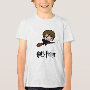 Niedlicher Wizard on Broom - Magischer Abenteuer-T Tri-Blend Shirt