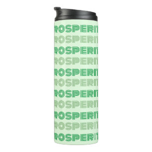 Niedlicher Wohlstand Grüner Inspirationsspass Thermosbecher