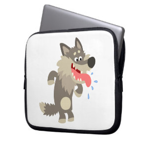 Niedlicher Wolf-Laptop-Sieb des Cartoon Laptopschutzhülle