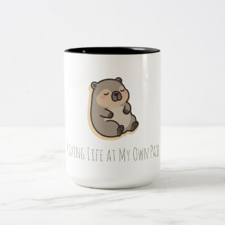 Niedlicher Wombat, der das Leben in meinem eigenen Zweifarbige Tasse