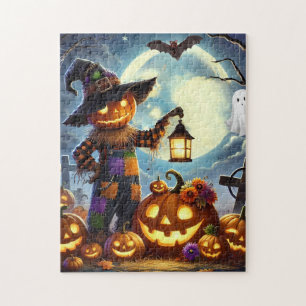 Niedlicher, wunderlicher Halloween-Vogelscheuche u Puzzle