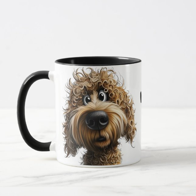 Niedlicher wunderlicher Hund Tasse (Links)
