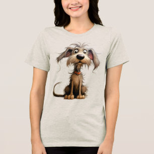 Niedlicher wunderlicher Hund Tri-Blend Shirt