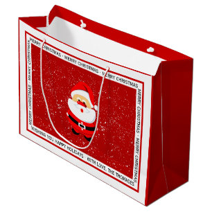 Niedlicher, wunderlicher Weihnachtsmann Weihnachte Große Geschenktüte