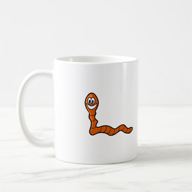 Niedlicher Wurm Kaffeetasse (Links)