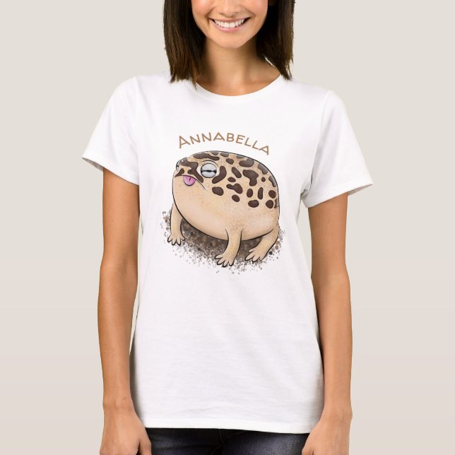 Niedlicher Wüstenfrosch Cartoon T-Shirt (Vorderseite)