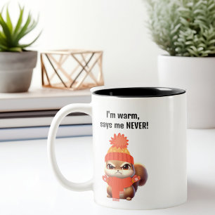 Niedlicher wütender Eichhörnchen, lustiger Geburts Tasse