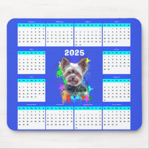 Niedlicher Yorkie-Dog-Kalender individuell anpassb Mousepad