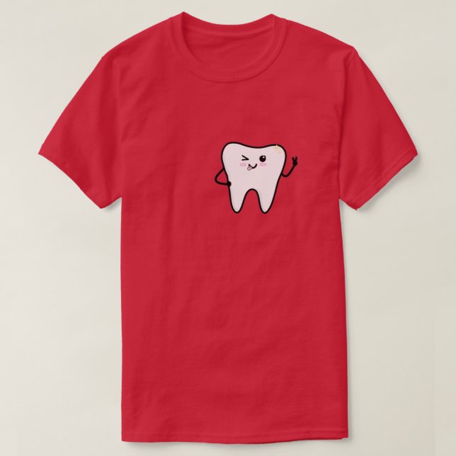 niedlicher Zahn T-Shirt (Design vorne)