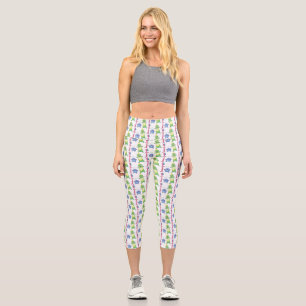 Niedlicher Zahnbürste Zahnpasta-Cartoon Capri Leggings
