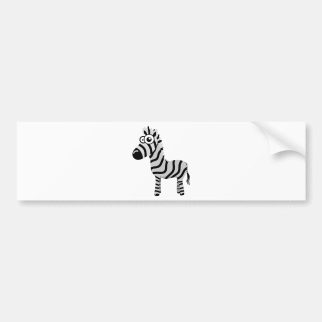 Niedlicher Zebra Autoaufkleber (Vorne)
