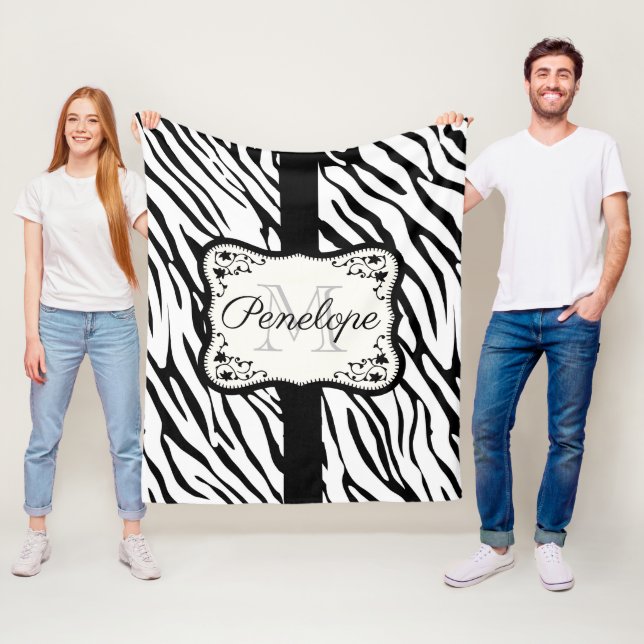 Niedlicher Zebra-Druck Fleecedecke (Beispiel)