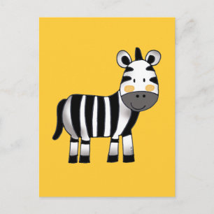 niedlicher Zebra Postkarte