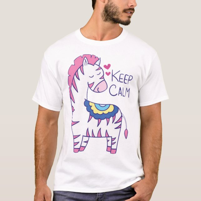 Niedlicher Zebra T-Shirt (Vorderseite)