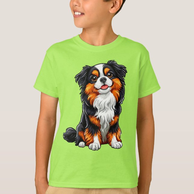 Niedlicher Zeichenhund T-Shirt (Vorderseite)
