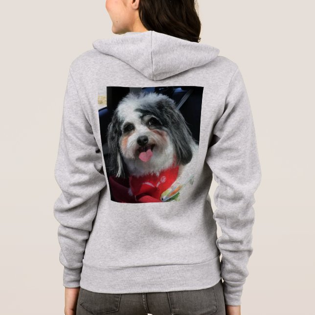 Niedlicher ZipHoodie für Männer/Frauen verfolgen Hoodie (Rückseite)