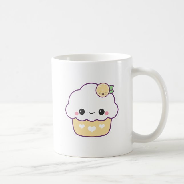 Niedlicher Zitronenkuchen Kaffeetasse (Rechts)