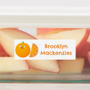 Niedlicher Zitrusfrüchte Cartoon personalisiert Etiketten