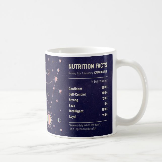 Niedlicher Zodiac-Capricorn-Einfluss Kaffeetasse (Rechts)