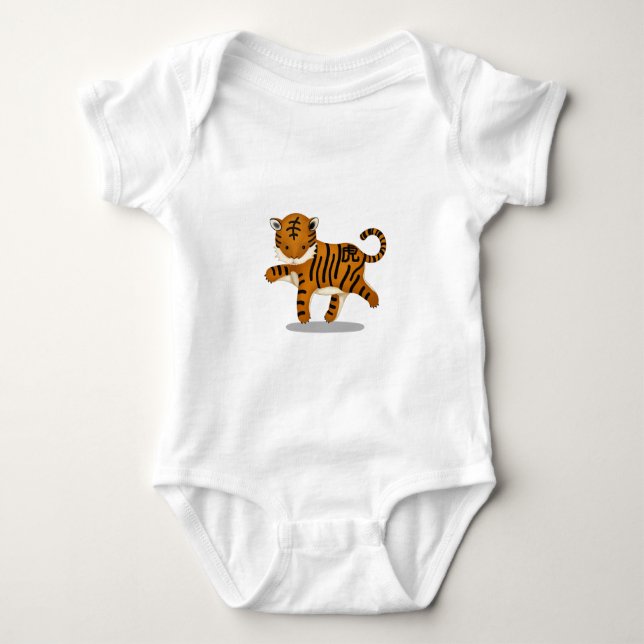 Niedlicher Zodiac Tiger Baby Strampler (Vorderseite)