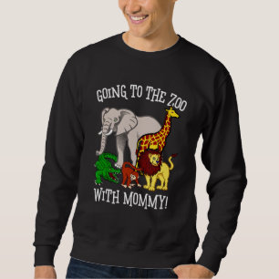 Niedlicher Zoo für Kinder, die mit Mommy Anim in d Sweatshirt