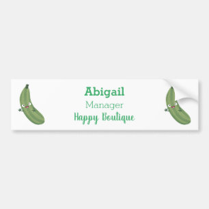 Niedlicher Zucchini-Happy-Cartoon Autoaufkleber