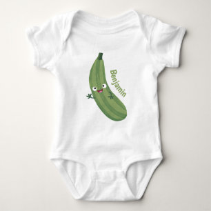 Niedlicher Zucchini-Happy-Cartoon Baby Strampler