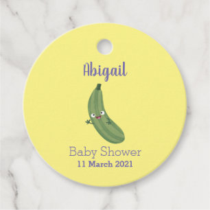 Niedlicher Zucchini-Happy-Cartoon Geschenkanhänger