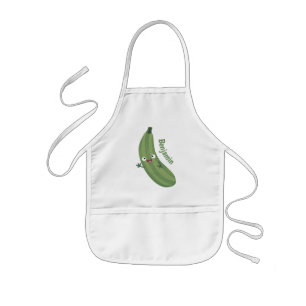 Niedlicher Zucchini-Happy-Cartoon Kinderschürze