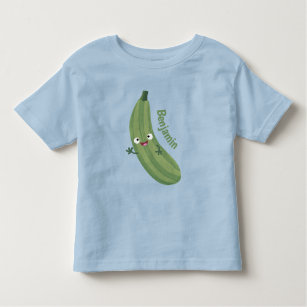 Niedlicher Zucchini-Happy-Cartoon Kleinkind T-shirt