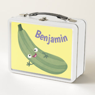 Niedlicher Zucchini-Happy-Cartoon Metall Brotdose