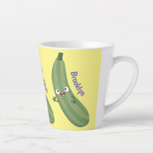 Niedlicher Zucchini-Happy-Cartoon Milchtasse