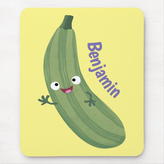 Niedlicher Zucchini-Happy-Cartoon Mousepad (Vorne)