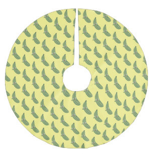Niedlicher Zucchini-Happy-Cartoon Polyester Weihnachtsbaumdecke