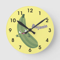 Niedlicher Zucchini-Happy-Cartoon