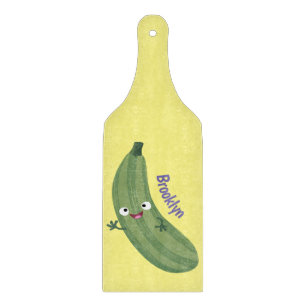 Niedlicher Zucchini-Happy-Cartoon Schneidebrett