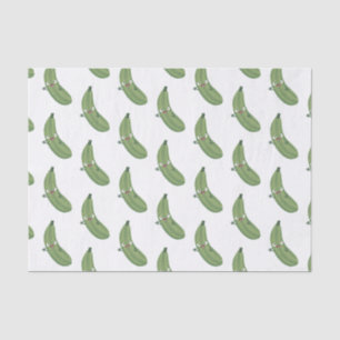 Niedlicher Zucchini-Happy-Cartoon Seidenpapier
