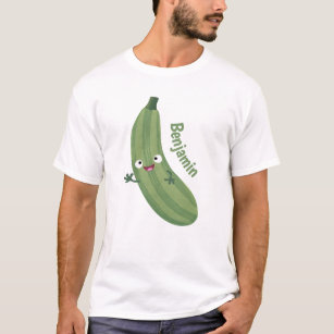 Niedlicher Zucchini-Happy-Cartoon T-Shirt