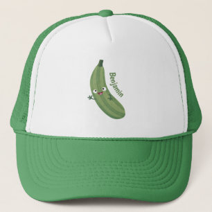 Niedlicher Zucchini-Happy-Cartoon Truckerkappe