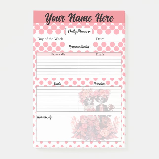 Niedlicher Zuckerkuller Post-it Klebezettel (Vorderseite)