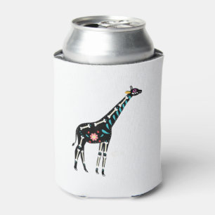 Niedlicher Zuckerschädel mexikanische Giraffe Hall Dosenkühler
