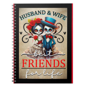 Niedlicher Zuckerschädel Notizblock