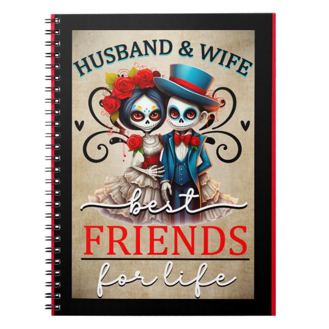 Niedlicher Zuckerschädel Notizblock (Vorderseite)