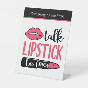 Niedlicher Zusatz des Firmennamens Makeup Künstler Sockelschild