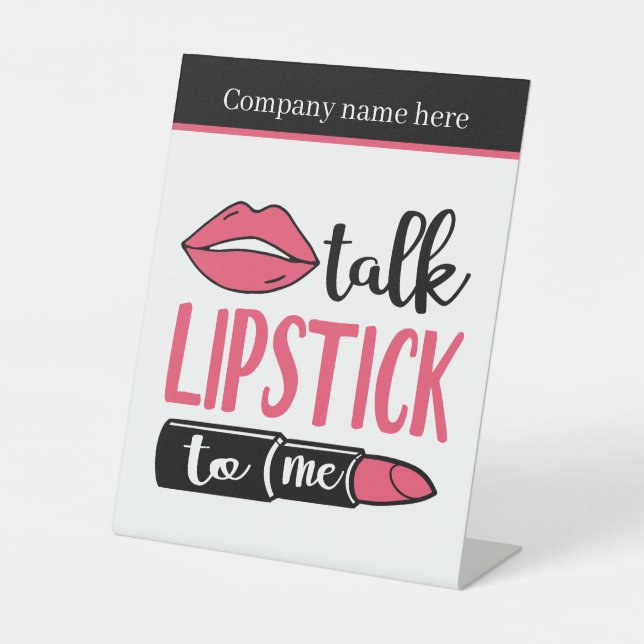 Niedlicher Zusatz des Firmennamens Makeup Künstler Sockelschild (Vorderseite)