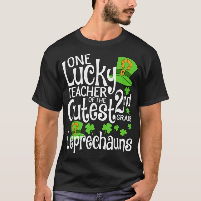 Niedlicher zweiter Klasse St Patricks Day Teacher T-Shirt (Vorderseite)