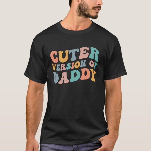 Niedlichere Version von Daddy Matching Vater Son D T-Shirt (Vorderseite)