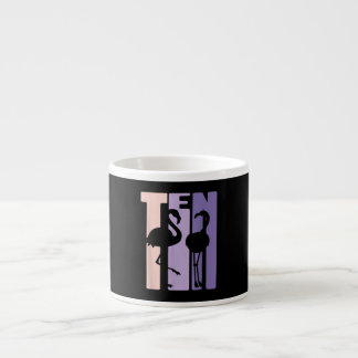 Niedliches 10. Geburtstagsgeschenk I Flamingo I 10 Espressotasse