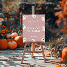 Niedliches 1 Halloween Begrüßungszeichen